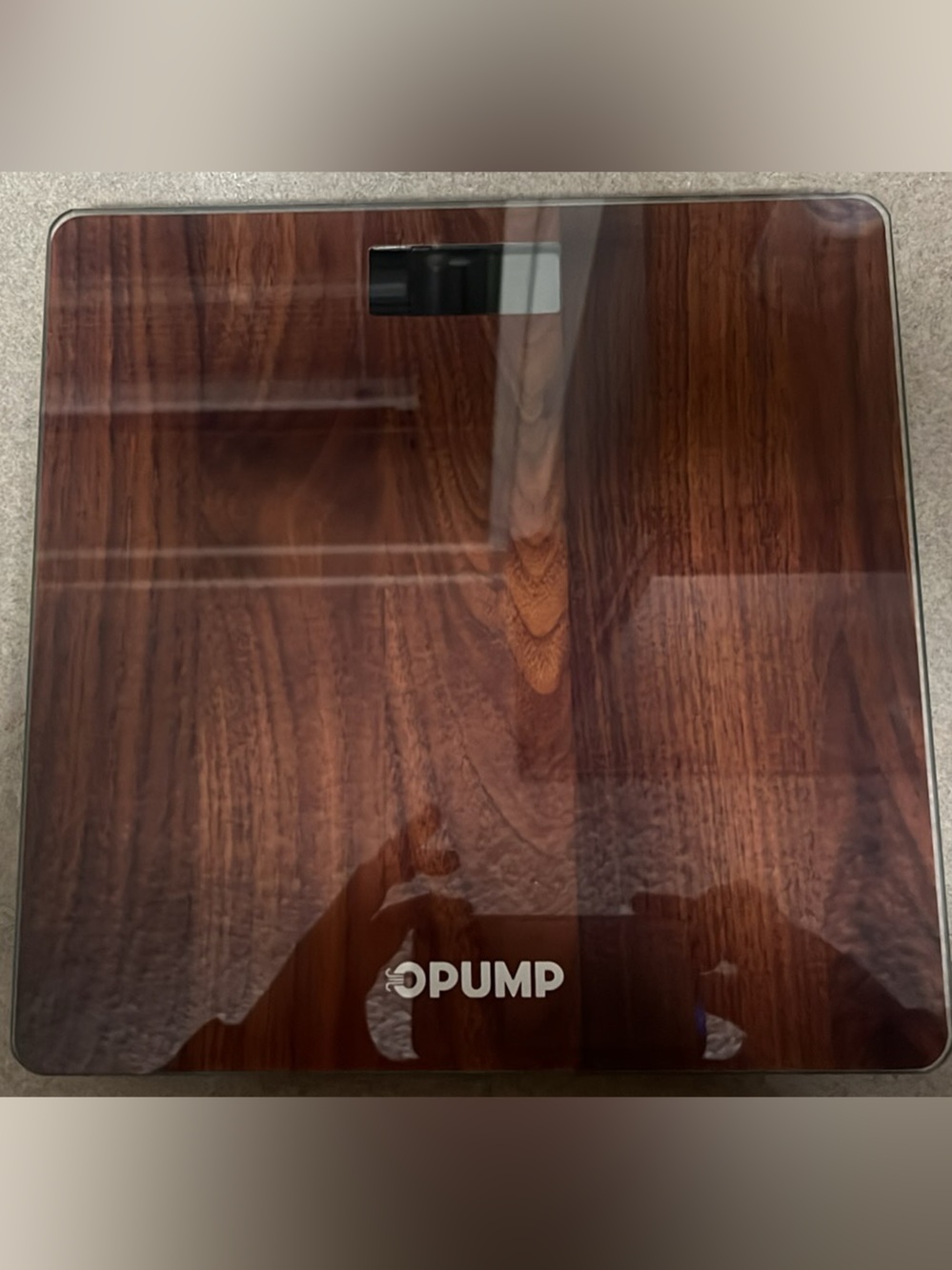 PUMP Digital Bathroom Scale in Wood Grain Finish